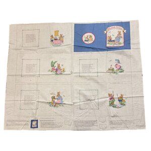 Cottontail Corner Bunny Fabric Storybook Panel Craft Kit VTG Easter Spring